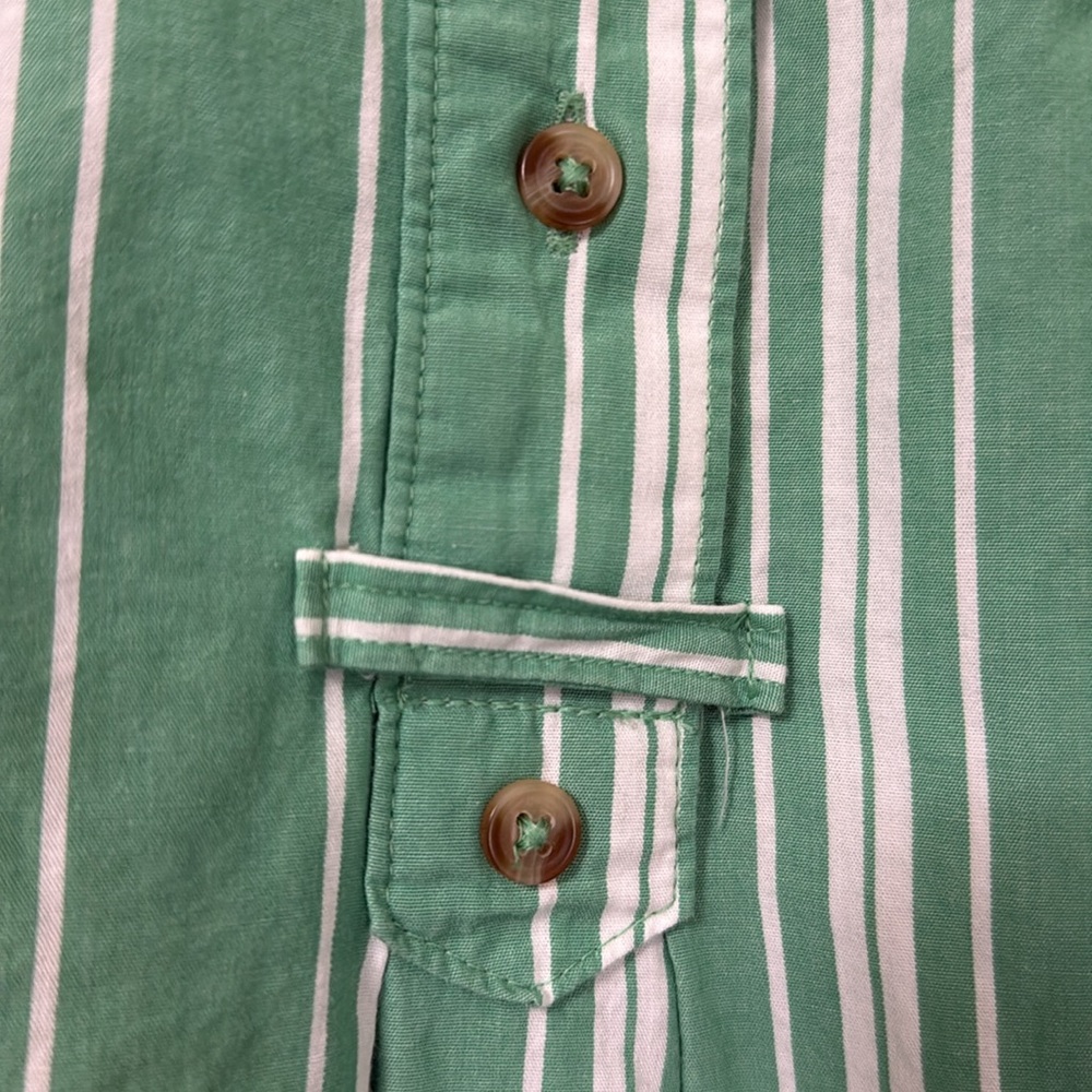 Anthropologie Green Striped Maxi Dress - Picture 3 of 8